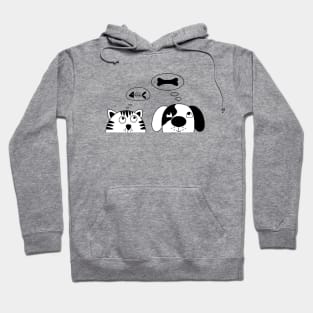 Cat and dog Hoodie